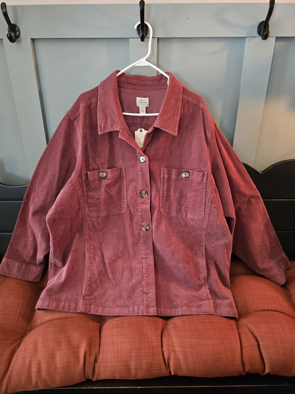 St. John's Bay Corduroy Jacket Pink XL NWT